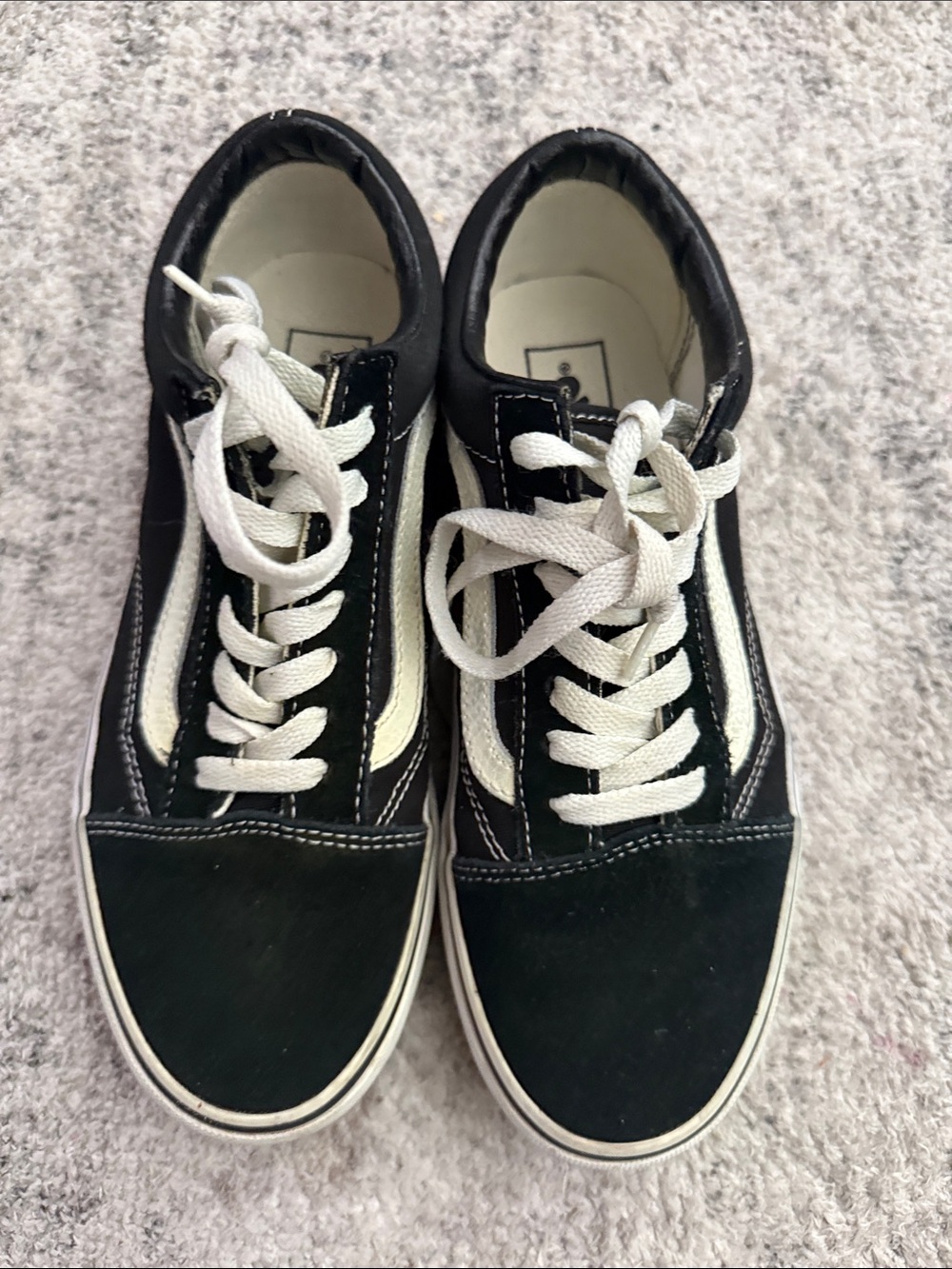 Vans Black and White Old Skool Low-Top Sneakers